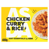 Just Essentials Chicken Curry and Rice 400g, imported from the UK