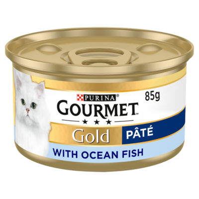 GOURMET Gold Pate Ocean Fish wet cat food 85g, UK version