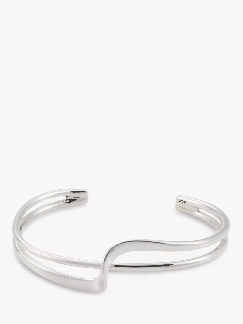 Andea silver bangle 6.5 x 5.5cm - British product