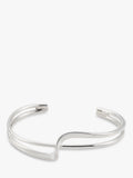 Andea Double Twist Half Bangle Silver