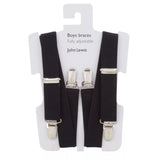 John Lewis Boy adjustable braces for boys, black, one size, UK version