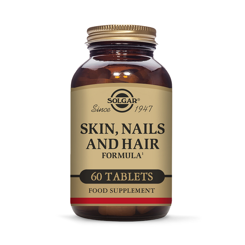 Skin Hair and Nails Support Supplement with Vitamin C and Zinc 120 Tablets