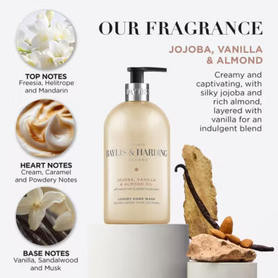 Baylis and Harding jojoba vanilla almond hand wash 500ml British product