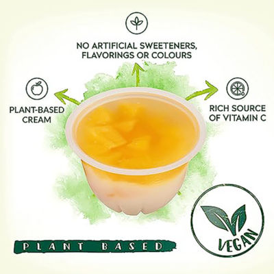 Dole peach vanilla cream fruit pot 4x123g, imported from the UK
