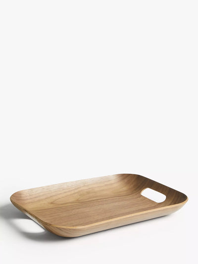 John Lewis Natural Walnut Veneer Serving Tray