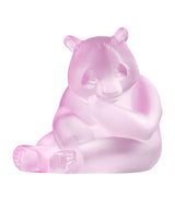 Lalique Rose Nebula Panda Crystal Sculpture