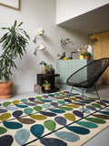 Orla Kiely Linear Stem wool rug, imported from the UK