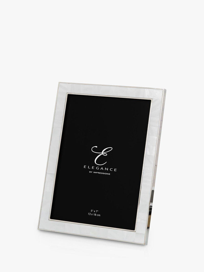 Elegance by Impressions Mother Of Pearl Photo Frame White - British product