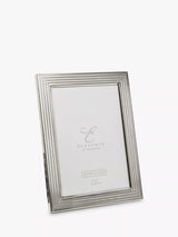 Elegance by Impressions Herringbone Silver Plated Engravable Photo Frame