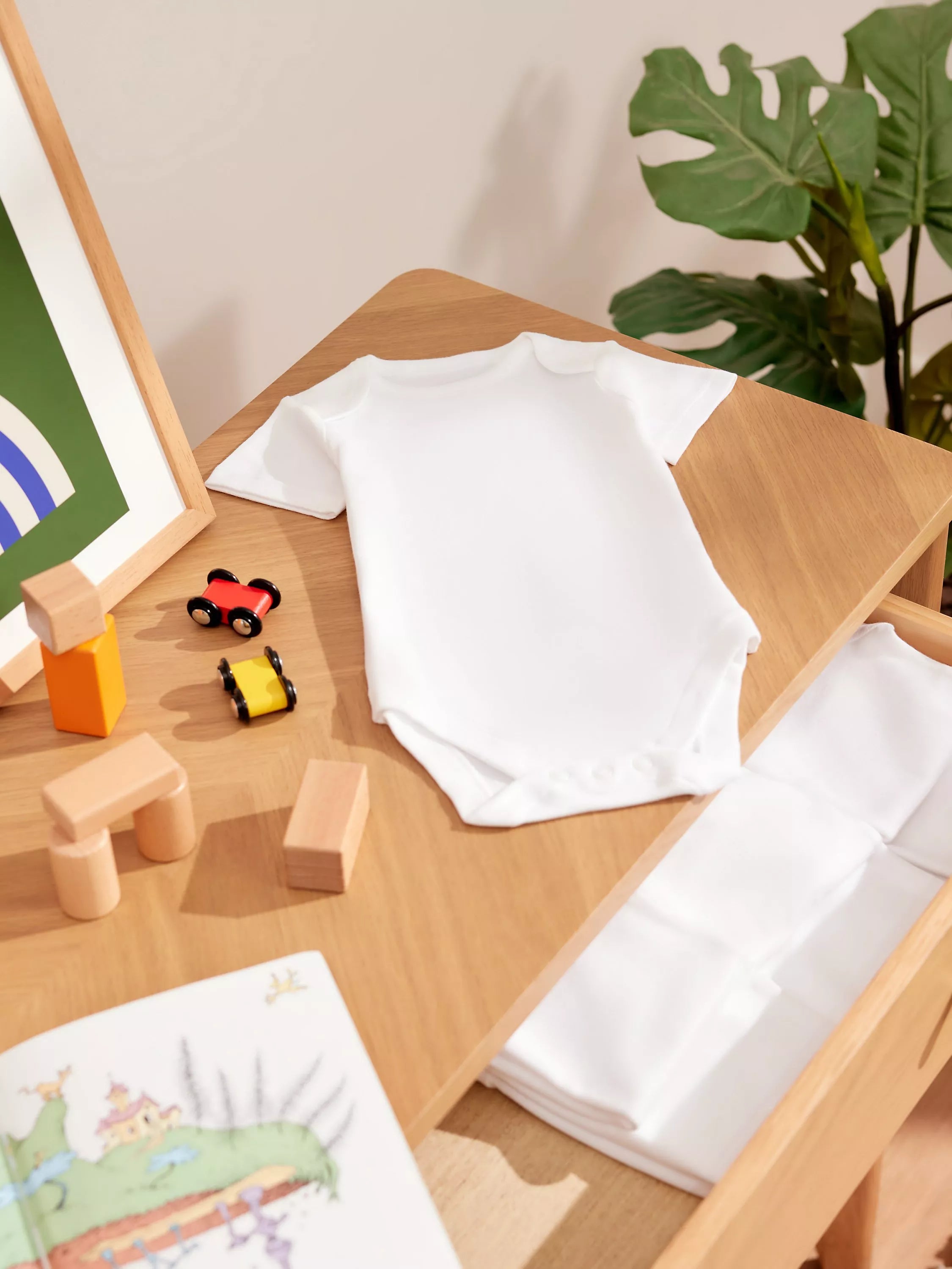 John Lewis Baby Cotton Short Sleeve Bodysuit, Pack of 7, White - McGrocer