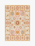 Gooch Luxury Afghan Sultani Rug in neutral, UK version