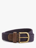 John Lewis Kids' Elasticated Woven Belt, Navy/Brown - McGrocer