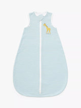 John Lewis Stripe Giraffe Baby Sleeping Bag 0.5 Tog Blue
