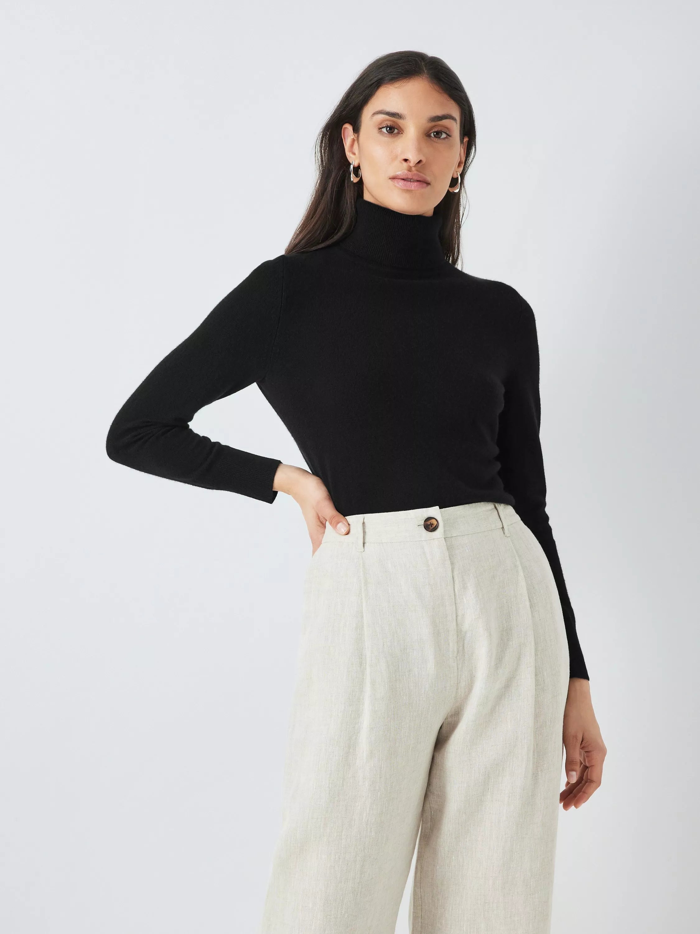 John Lewis Cashmere Roll Neck Jumper - McGrocer