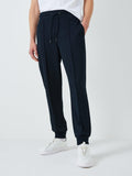 Dark Sapphire Heavier-Weight Scuba Fabric Joggers with Elasticated Waistband