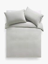 Grey Stripe Cotton Duvet Cover - Single Size