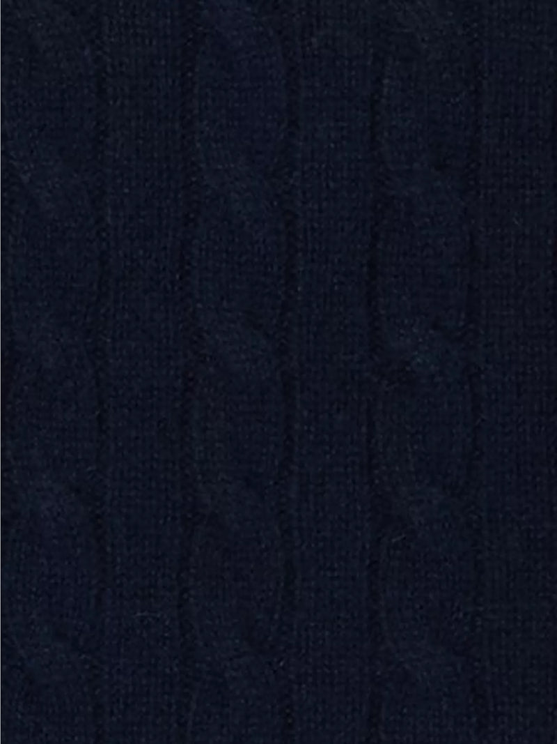 John Lewis Cashmere Cable Knit Crew Neck Jumper, Navy