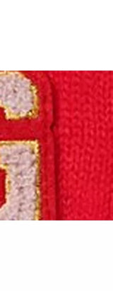 Small Stuff Kids' Initial Knitted Gloves, Red/Multi