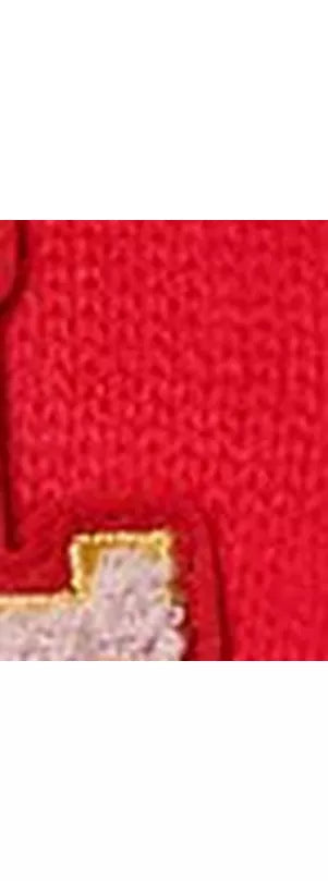 Small Stuff Kids' Initial Knitted Gloves, Red/Multi - McGrocer