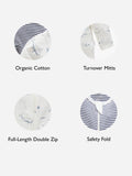 Purebaby sleepsuit Vanilla/Nautical pack of 2, imported from the UK
