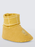 John Lewis Giraffe Embroidered Sock Top Baby Booties, Yellow - McGrocer