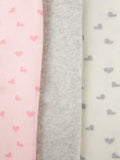 John Lewis baby rib heart tights in assorted designs, pack of 3, UK version
