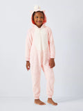 John Lewis Kids' Star Fleece Unicorn Onesie, Pink - McGrocer