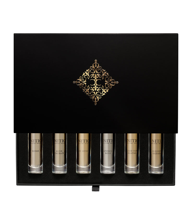 Initio Parfums Privés fragrance discovery set with Oud For Greatness and Atomic Rose, 6 x 10ml, UK version