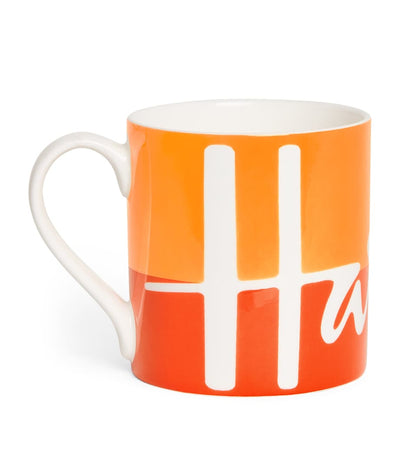 Vibrant Ceramic Mug with Playful Message, 9cm Height x 8.5cm Diameter