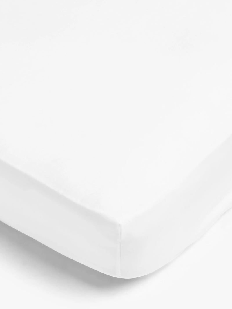 John Lewis Easy Care Organic Cotton 200 Thread Count Extra Deep Fitted Sheet