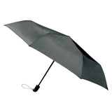 Automatic black umbrella with polished wood handle (British brand)