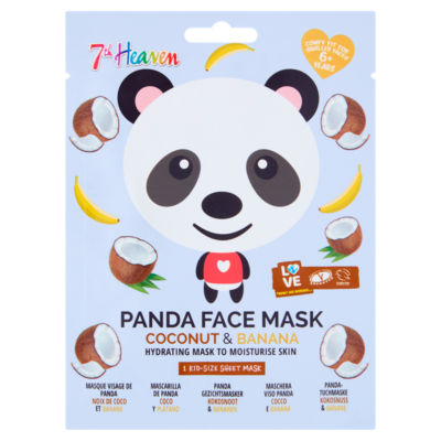 7th Heaven coconut and banana panda face mask - British product