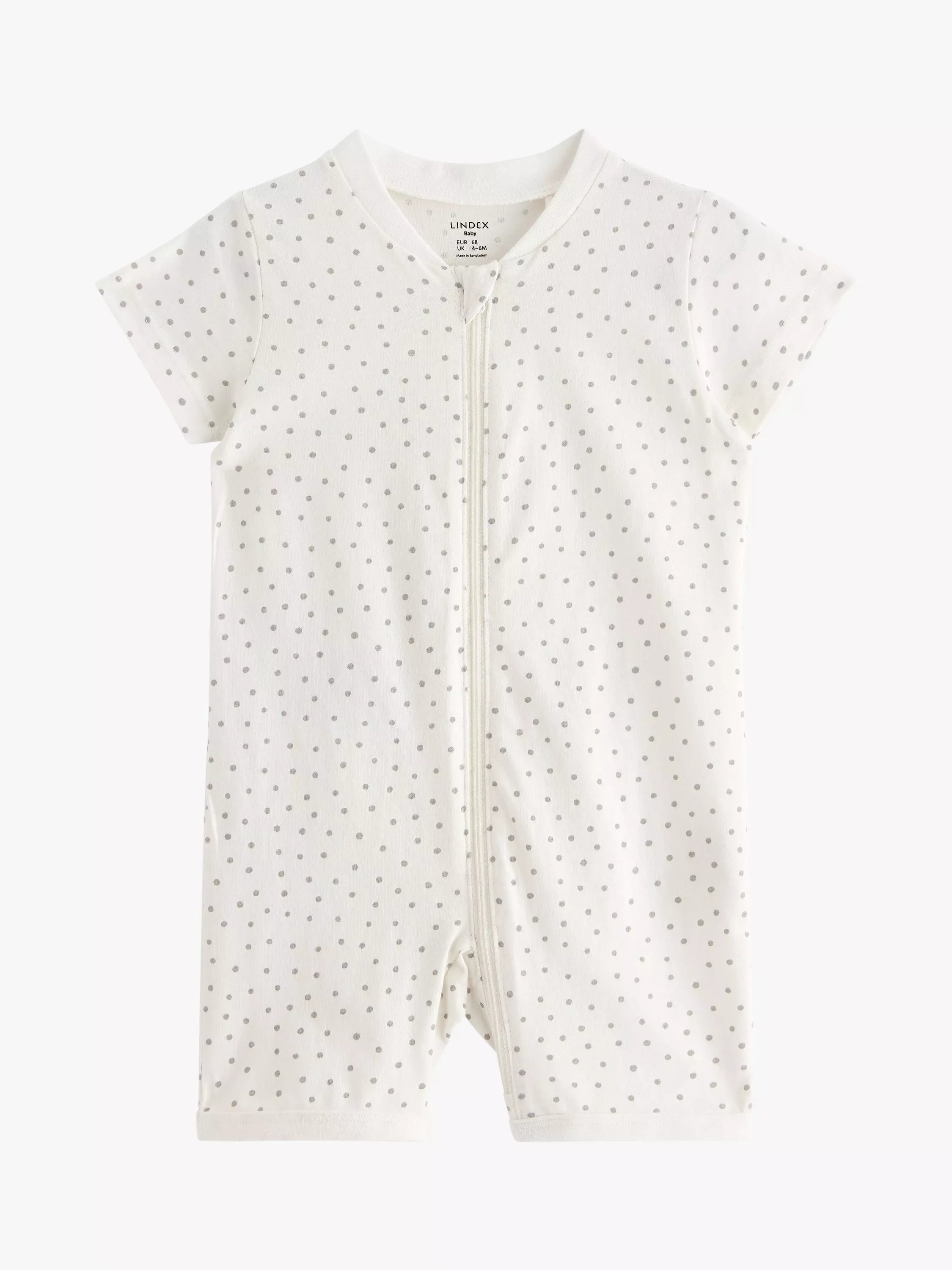 Lindex Baby Organic Cotton Sheep Romper Pyjamas, Light Dusty White - McGrocer