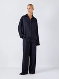 John Lewis Luxury Shine Modal Pyjama Set, India Ink - McGrocer