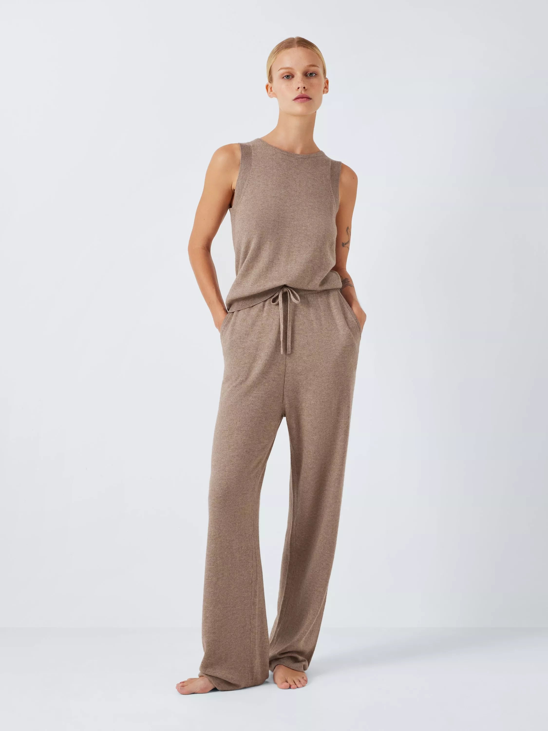 John Lewis Cotton Cashmere Lounge Set, Toffee - McGrocer