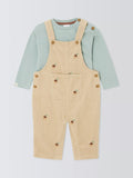 John Lewis Baby Acorn Corduroy Dungarees and Long Sleeve Top Set, Multi - McGrocer