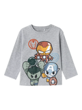 NAME IT Kids' Marvel Avengers Cotton Top, Grey