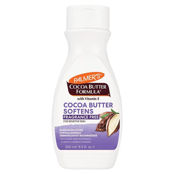 Palmer's Cocoa Butter Fragrance Free Body Lotion 250ml, imported from the UK