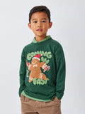 John Lewis Kids' Christmas Gingerbread Man Top, Green - McGrocer