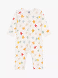 Petit Bateau Baby Printed Stars Cotton Footless Sleepsuit, Marshmallow/Multi - McGrocer