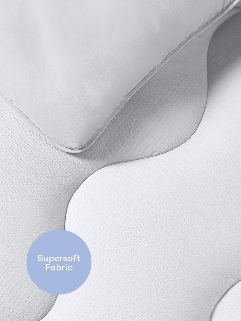 Night Lark seersucker coverless duvet and pillowcase set in polar white, imported from the UK