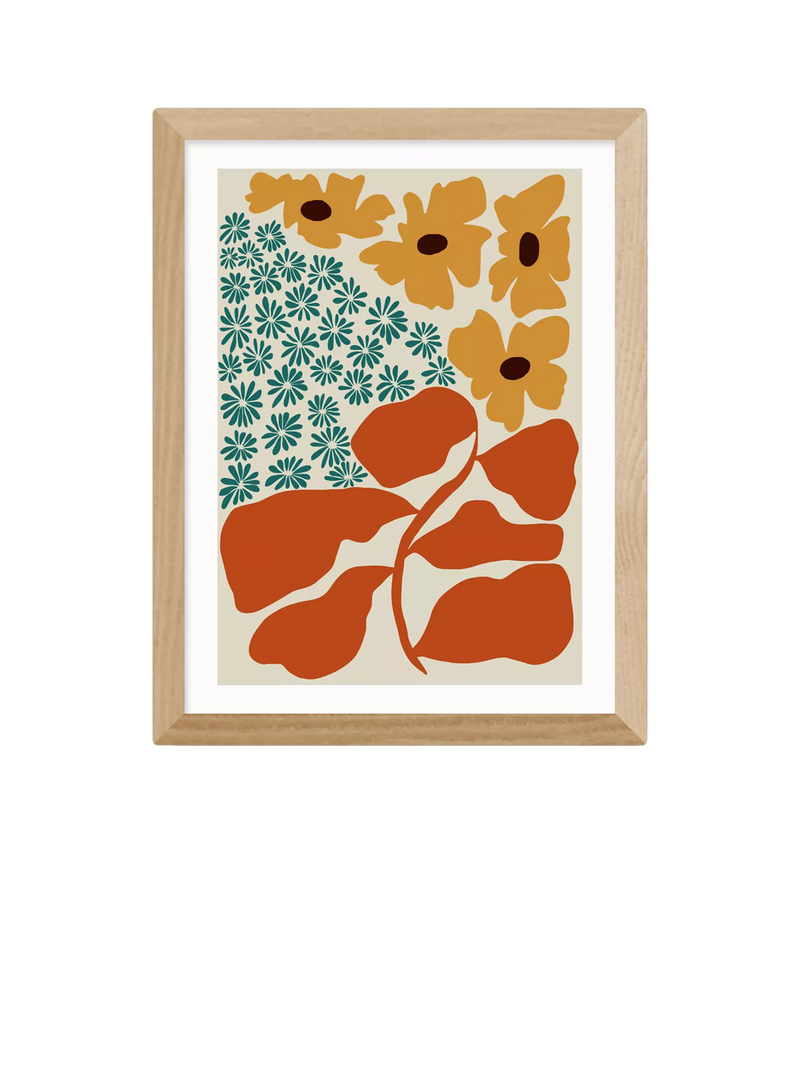 EAST END PRINTS Miho Art Studio 'Exotic Flower Garden' Framed Print