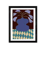 EAST END PRINTS Miho Art Studio 'Purple Pottery & Dropping Lily' Framed Print