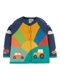Frugi Kids' Reva Organic Cotton Applique Cardigan, Multi
