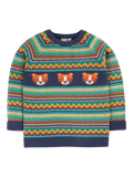 Frugi Kids' Fowey Organic Cotton Fair Isle Jumper, Multi - McGrocer