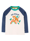 Frugi Kids' Tamar Organic Cotton Raglan Top, Multi - McGrocer