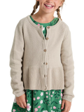 Polarn O. Pyret Kids' Organic Cotton Cardigan, Beige - McGrocer