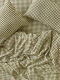 Piglet in Bed Gingham Linen Blend duvet cover, imported from the UK