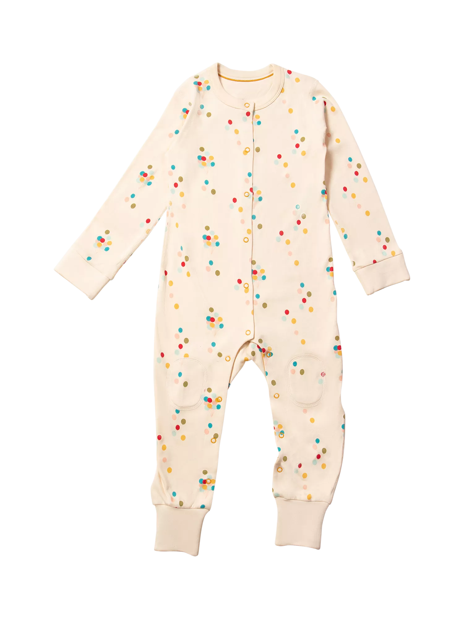 Little Green Radicals Baby Rainbow Balloons Adaptive Onesie, Cream/Multi - McGrocer