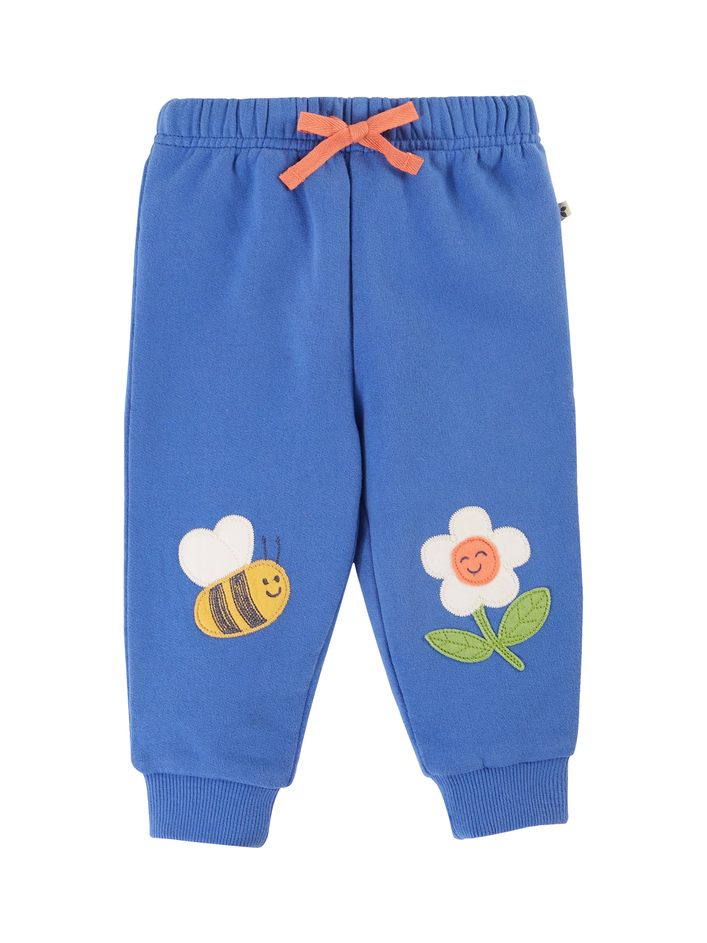 Frugi Baby Organic Cotton Character Crawler Joggers, Blue - McGrocer